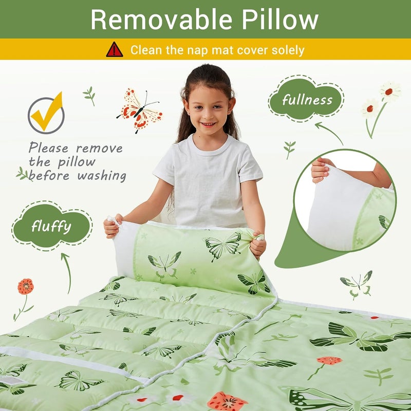 lasoftan Toddler Nap Mat with Pillow and Blanket, Extra Large Rolled Napping Mats,Slumber Bags for Boys Girls,Kids Sleeping Bag for Daycare, Preschool Travel Camping - Image 5